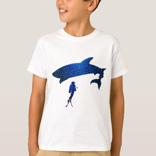 サメTシャツ付きダイバー Tシャツ (正面)