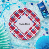 サモアおよびサモア国旗のタイル張りパーソナライズされた ペーパープレート (パーティー)