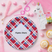 サモアおよびサモア国旗のタイル張りパーソナライズされた ペーパープレート (パーティー)