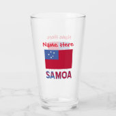 サモアとサモア国旗のパーソナライズドグッズ 飲み物 タンブラーグラス (裏面)