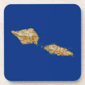 サモアの地図コースター コースター (正面)