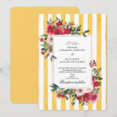 サモアの太陽黄色の結婚式招待状 招待状 (正面/裏面)