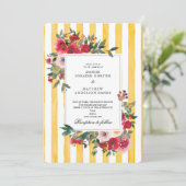 サモアの太陽黄色の結婚式招待状 招待状 (スタンド正面)