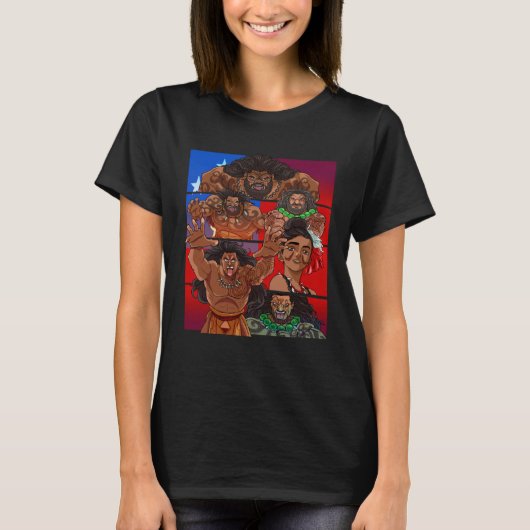 サモアの家族の誇りポリネシアマオリハカダンスサモア Tシャツ (正面)