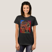 サモアの家族の誇りポリネシアマオリハカダンスサモア Tシャツ (正面フル)