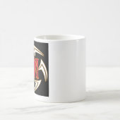 サモアの種族の黒 コーヒーマグカップ (中央)