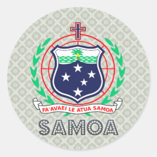 サモアの紋章付き外衣 ラウンドシール