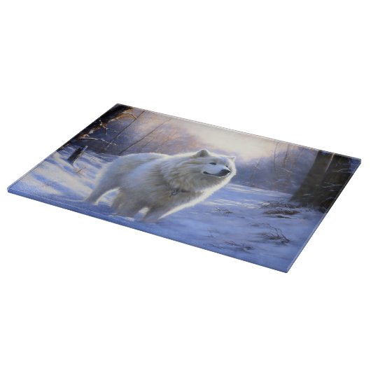 サモアイはそれを雪のクリスマスに任せた カッティングボード (角)