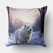 サモアイはそれを雪のクリスマスに任せた クッション (正面)