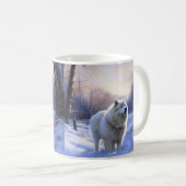 サモアイはそれを雪のクリスマスに任せた コーヒーマグカップ (正面右)