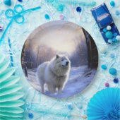 サモアイはそれを雪のクリスマスに任せた ペーパープレート (パーティー)