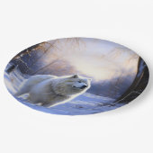 サモアイはそれを雪のクリスマスに任せた ペーパープレート (アングル)