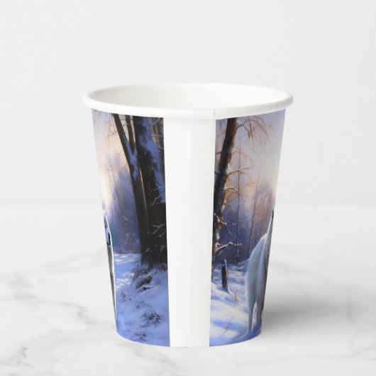 サモアイはそれを雪のクリスマスに任せた 紙コップ (右)