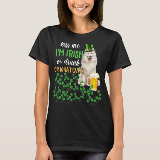 サモアイキス私はアイリッシュ飲か何かか Tシャツ (正面)