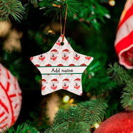 サモアイ犬がクリスマススターを育てる セラミックオーナメント