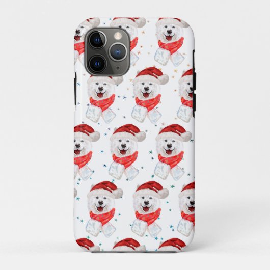サモアイ犬がクリスマススターを育てる Case-Mate iPhoneケース (裏面)