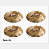 サモアココナッツ 楕円形シール (シート)