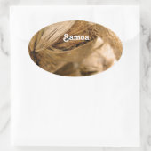 サモアココナッツ 楕円形シール (バッグ)