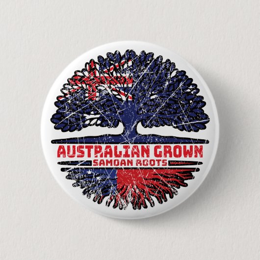 サモアサモアオーストラリアTree Roots国旗 缶バッジ (正面)