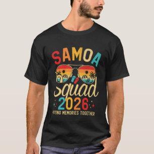 サモアビーチの夏休み家族旅行 2026 スクワッド Tシャツ
