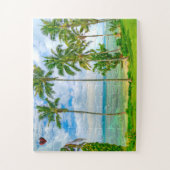 サモアビーチシーン ジグソーパズル (縦)