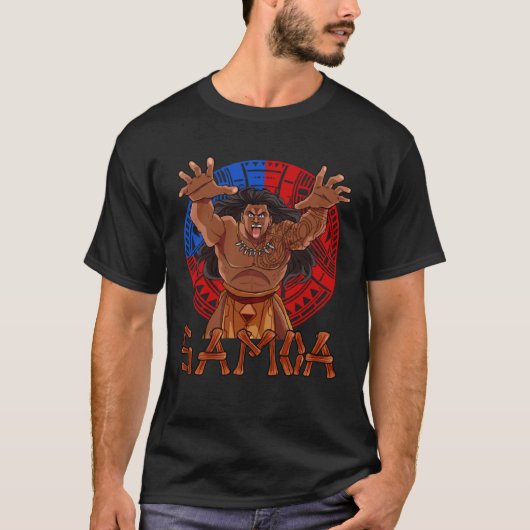 サモアプライドサモア国旗ポリネシア文化ハッカ・ダ Tシャツ (正面)