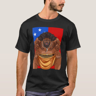 サモアプライドポリネシアのハカダンスサモア国旗 Tシャツ