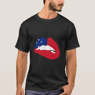 サモアリップサモアンフラッグサモアンプライドサモアンルーツ Tシャツ