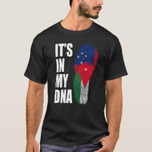 サモアンおよびヨルダンヴィンテージ伝統Dna国旗 Tシャツ