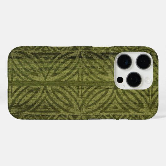 サモアンタパハワイアンフェイクウッドグリーンサーフボード Case-Mate iPhoneケース (裏面 (横))