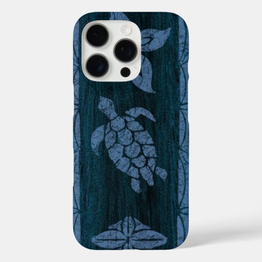 サモアンタパハワイアンフェイクウッドブルーサーフボード Case-Mate iPhoneケース (裏面)