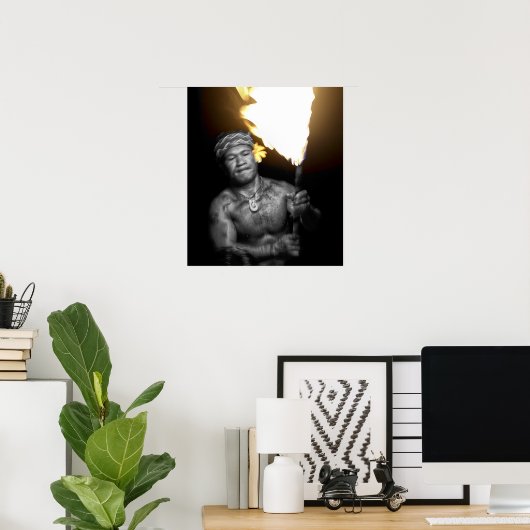 サモアンファイアダンサー ポスター (ホームオフィス)