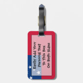 サモア個人簡単IDのフラグ ラゲッジタグ (裏面縦)