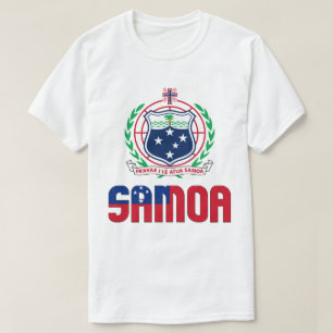 サモア国旗とコート・オブ・アームズ Tシャツ