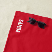 サモア国旗の華やかな愛国心 ビーチタオル (インサイチュ)