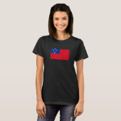 サモア国旗サモア2 Tシャツ (正面フル)