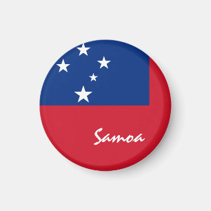 サモア国旗&オセアニア – 旅行・スポーツファン マグネット