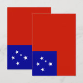 サモア国旗 サンキューカード (正面/裏面)