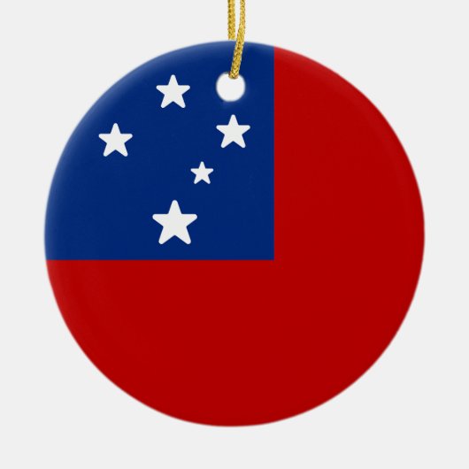 サモア国旗 セラミックオーナメント (正面)