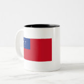 サモア国旗 ツートーンマグカップ (正面左)