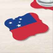 サモア国旗 ペーパーコースター (アングル)