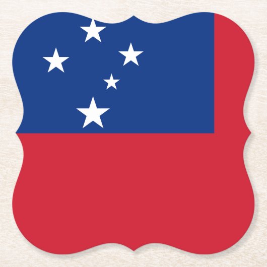 サモア国旗 ペーパーコースター (正面)