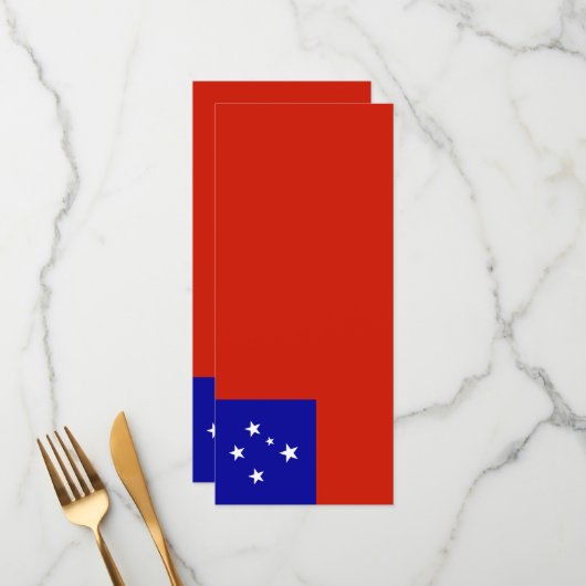 サモア国旗 メニュー (正面/裏面インサイチュ)