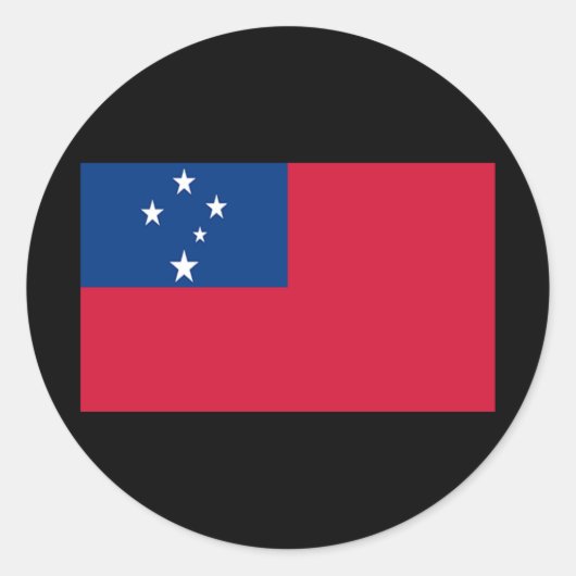 サモア国旗 ラウンドシール (正面)