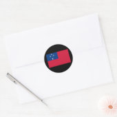 サモア国旗 ラウンドシール (封筒)