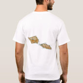 サモア国旗+地図+テキスト Tシャツ (裏面)