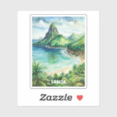 サモア国立公園ウォーター絵画カラー シール (シート)