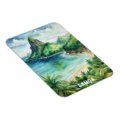 サモア国立公園ウォーター絵画カラー マグネット (右側)