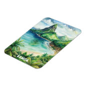 サモア国立公園ウォーター絵画カラー マグネット (左側)