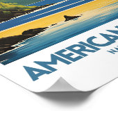 サモア国立公園旅行ミニマルポスター ポスター (角)